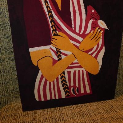 Guatemalan Art Print on Stretched Fabric 31”x17”