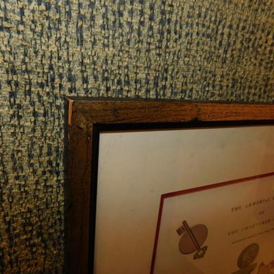 “The Armorial Bearings of the Chartered Bank” Framed & Matted Art Piece