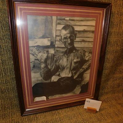 Original Pencil Drawing of Argentinian Man Signed by Artist
