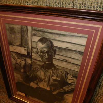 Original Pencil Drawing of Argentinian Man Signed by Artist