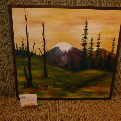 Framed Original Landscape by T.B. Robbins 21”x19”