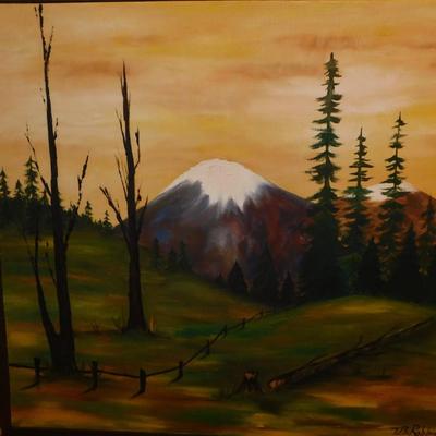 Framed Original Landscape by T.B. Robbins 21”x19”