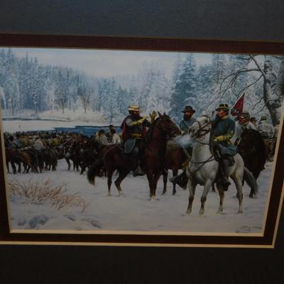 Vintage Framed & Matted Civil War United States Postage Stamp 13”x10.25”