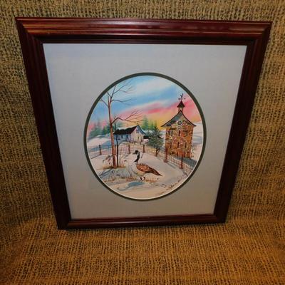Framed & Matted Lisa Geiman 1993 Signed Print 46/800 19.5”x17.5”