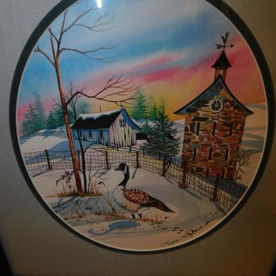 Framed & Matted Lisa Geiman 1993 Signed Print 46/800 19.5”x17.5”