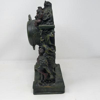 Modern Resin Cherub Mantle Clock