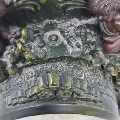 Modern Resin Cherub Mantle Clock