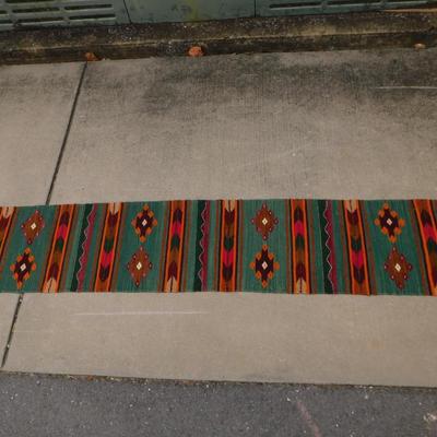 Beautiful Wool Southwestern Table Runner 80"x16"