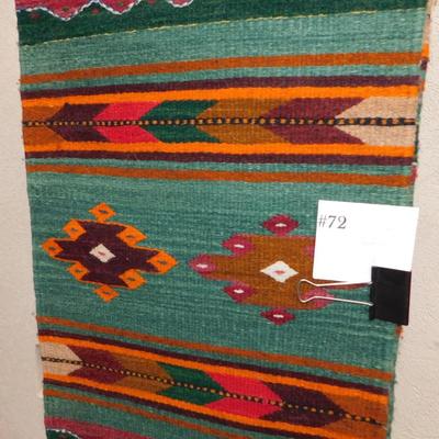 Beautiful Wool Southwestern Table Runner 80"x16"