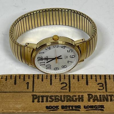 Timex Indiglo Women's Watch Gold Tone with with Flexible Metal Link Band