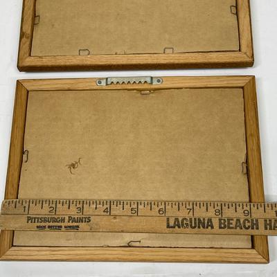 Pair of Small Wood-framed prints