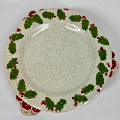 Christmas Serving Platter with 3 Santa Legs