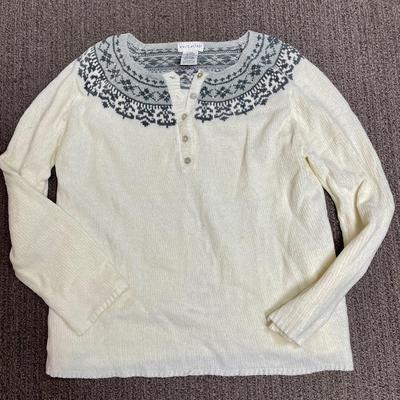 White Stag XL Women's Henley-Style Sweater