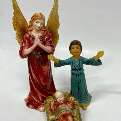 Vintage 8-Piece Nativity Scene Figurines