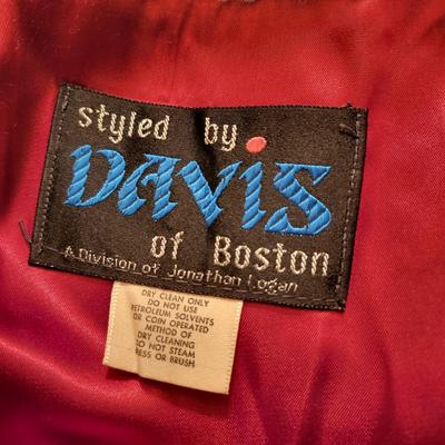 Vintage Faux Fur Spotted Coat By Davis Size Med