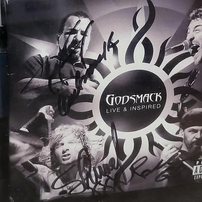 Autographed Godsmack Framed Rock Memoribilia