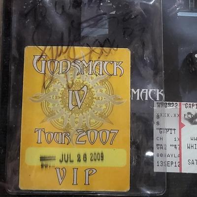 Autographed Godsmack Framed Rock Memoribilia