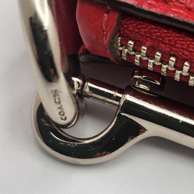 Red Pebbled Leather COACH Paxton Handbag