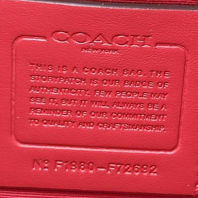 Red Pebbled Leather COACH Paxton Handbag