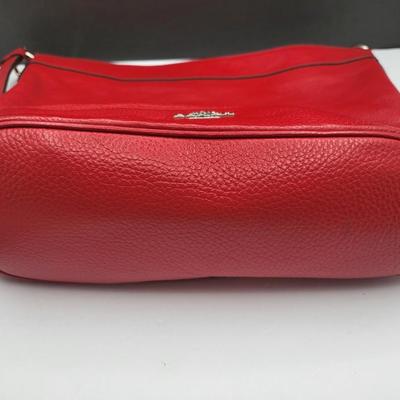 Red Pebbled Leather COACH Paxton Handbag