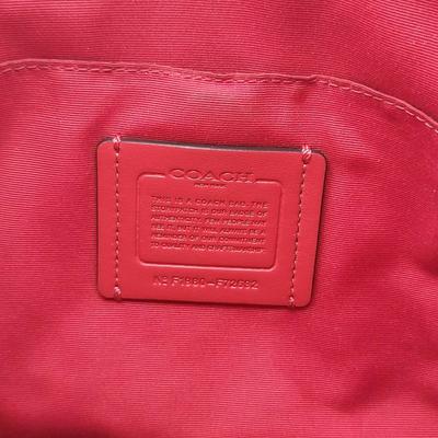 Red Pebbled Leather COACH Paxton Handbag