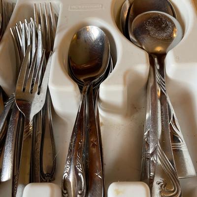 MISCELLANEOUS KNIVES FORKS AND SPOONS
