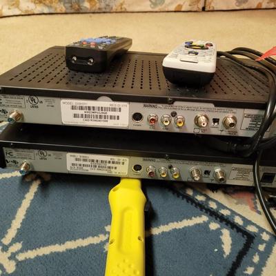 2 dish network, 1 direct TV receivers all with remotes