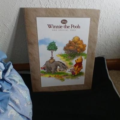 Winnie the Pooh books, fabric basket, nursery rhymes book, with brand new toddler toys