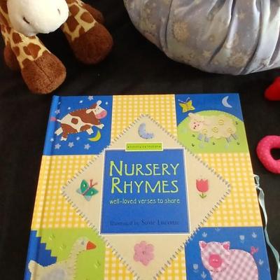 Winnie the Pooh books, fabric basket, nursery rhymes book, with brand new toddler toys