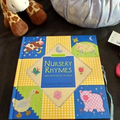 Winnie the Pooh books, fabric basket, nursery rhymes book, with brand new toddler toys