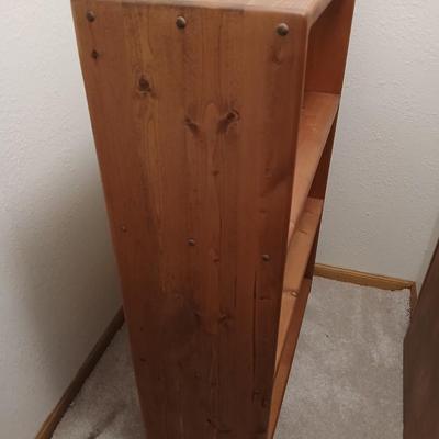 Butcher block bookshelf - shelves are not adjustable