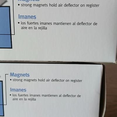 Two brand new Deflect-o Air Deflectors for vents and a 6" clip on fan