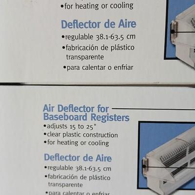 Two brand new Deflect-o Air Deflectors for vents and a 6" clip on fan