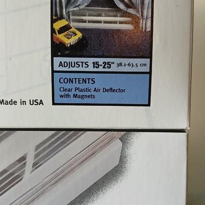 Two brand new Deflect-o Air Deflectors for vents and a 6" clip on fan