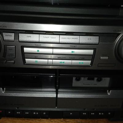 Aiwa Stereo system with record player - dual cassette - CD and Tuner