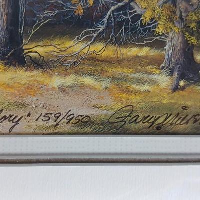 Numbered and signed framed Artwork Fall Glory Print by Gary P Miller