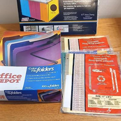Office supplies - Hanging file folders, and more