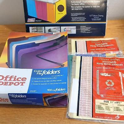 Office supplies - Hanging file folders, and more