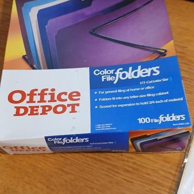 Office supplies - Hanging file folders, and more