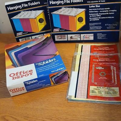 Office supplies - Hanging file folders, and more