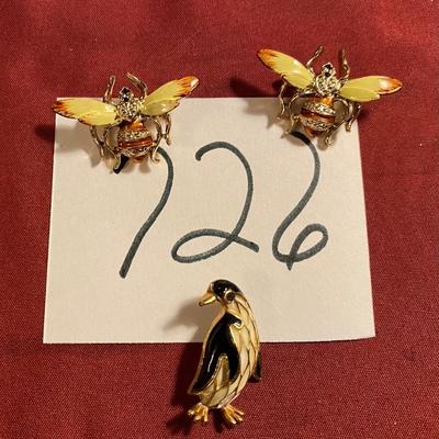 Bees and Penguin Pins