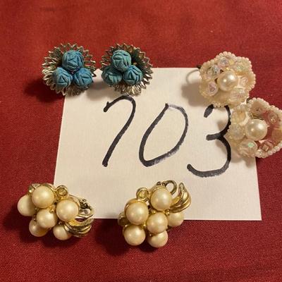 Vintage Clip on Earrings