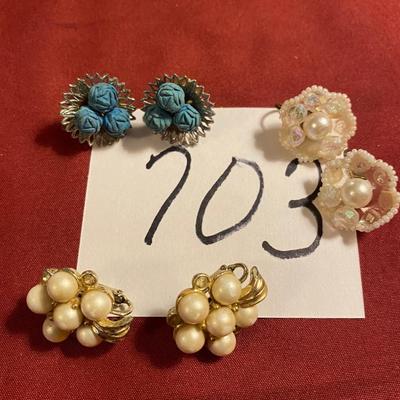 Vintage Clip on Earrings