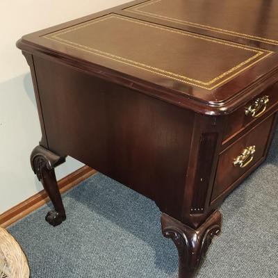 Hekman Leather Top Executive Desk