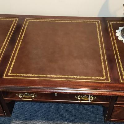 Hekman Leather Top Executive Desk