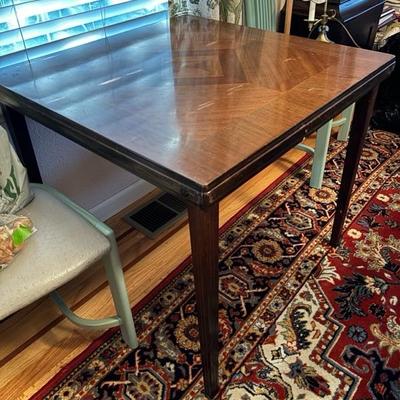 Lot 45 - Square Solid Wood Table with Inlay Top