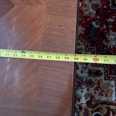 Lot 45 - Square Solid Wood Table with Inlay Top