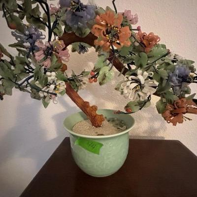 Lot 44 - Large Jade Flower in a Pot
