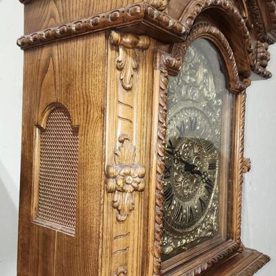 Sale Photo Thumbnail #49: Antique Grandfather Clock
DOES NOT CURRENTLY WORK; Owners thought it could.  displays well.
24"w x 13"d x 93"t