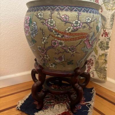 Lot 113 - Large Asian Fish Pot Planter